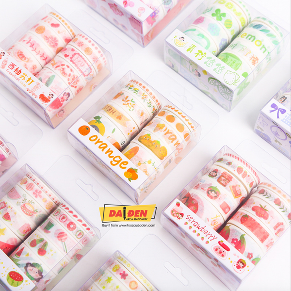 Washi Tape Bộ 10 Cuộn Trái Cây