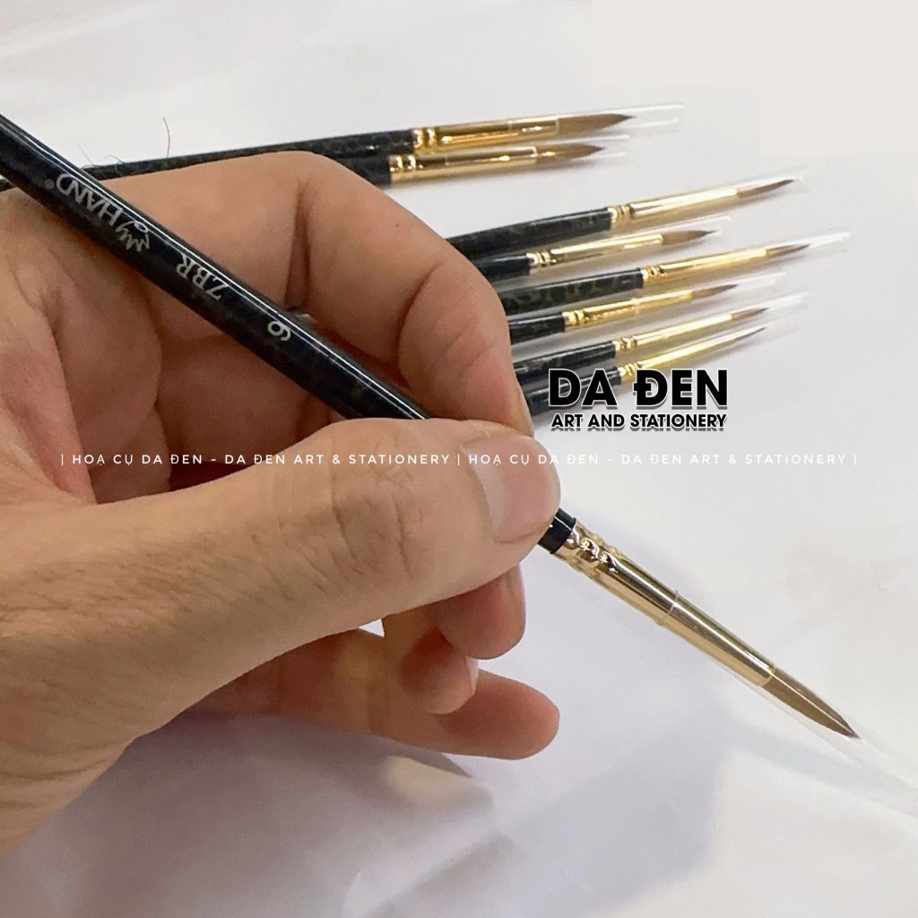 Cọ Vẽ Hand Đầu Tròn Thân Xanh ZBR