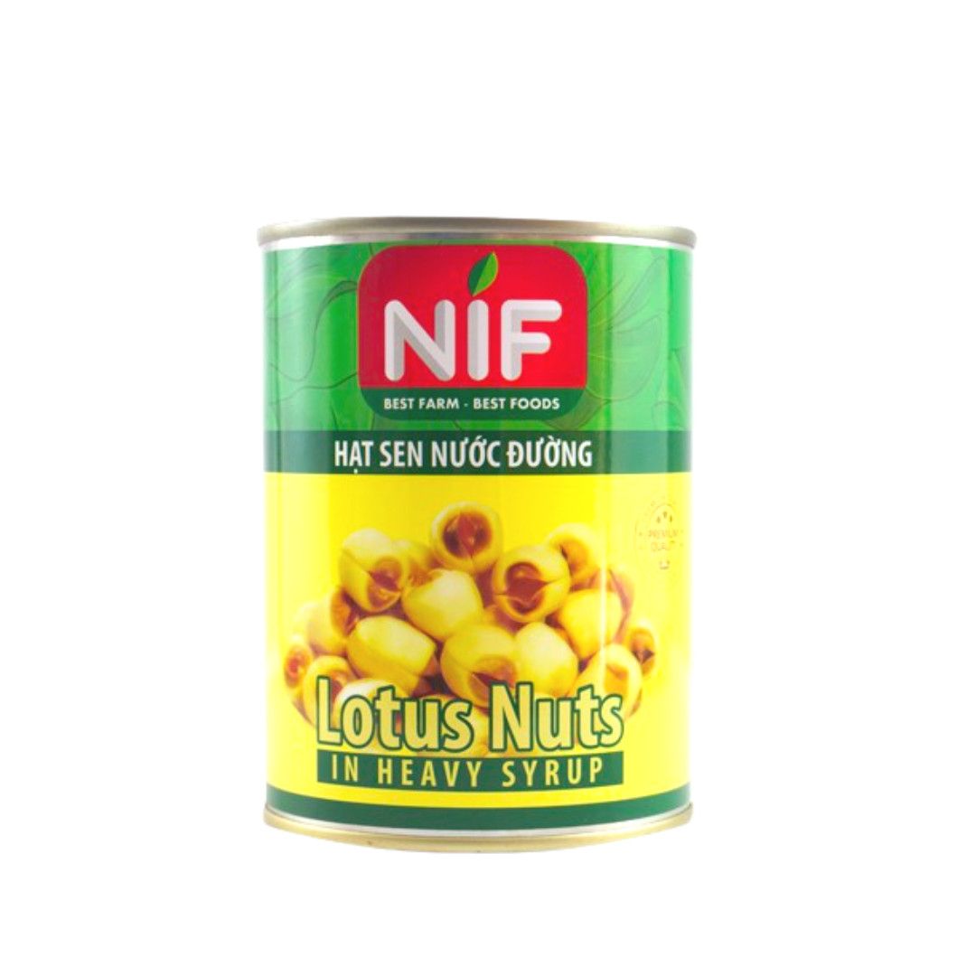  HẠT SEN NƯỚC ĐƯỜNG ĐÓNG LON NIF 560GR 