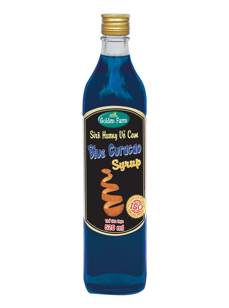 Sirô Golden Farm Blue Curacao Vỏ Cam 520 ml