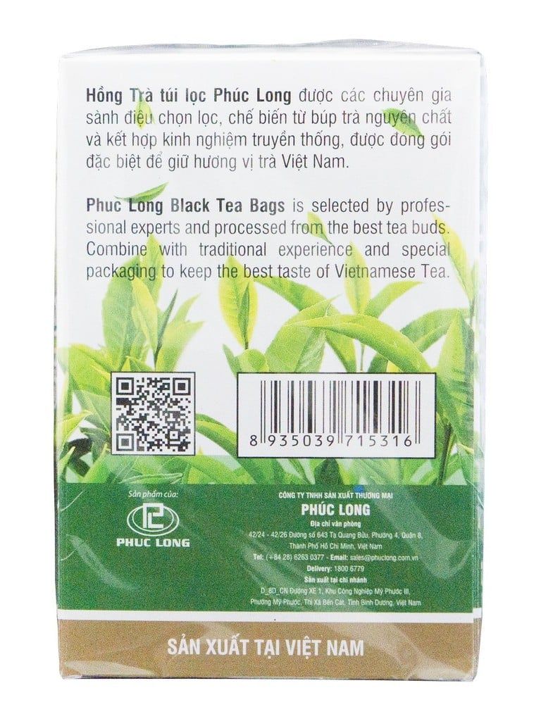  Trà túi lọc Phúc Long Hồng Trà 