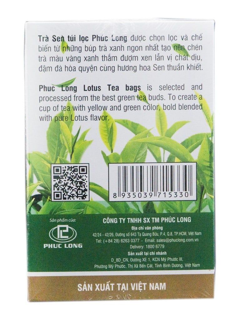  Trà túi lọc Phúc Long vị sen 