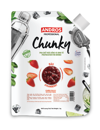  Mứt trái cây Chunky Andros vị Dâu 