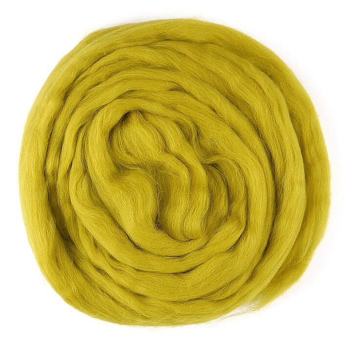 Lông cừu chải mượt thành lọn dài | Yellow set | European Merino Wool roving 28 microns | MEANINGFUL CRAFTS 