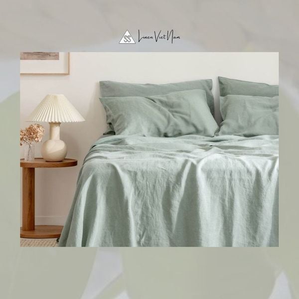  Bedding Linen Pháp Mint | European Flax Bedding | CHOI SEWING 