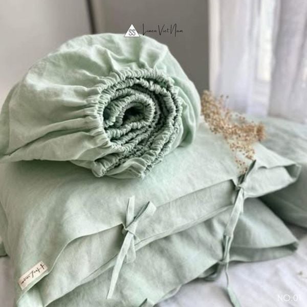  Bedding Linen Pháp Mint | European Flax Bedding | CHOI SEWING 