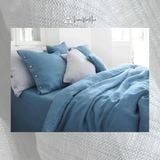  Bedding Linen Pháp Pastel Blue | European Flax Bedding | CHOI SEWING 