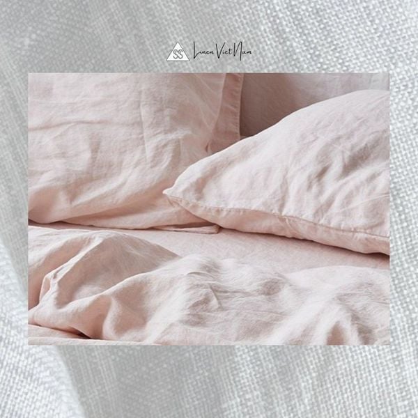  Bedding Linen Pháp Pastel Pink | European Flax Bedding | CHOI SEWING 