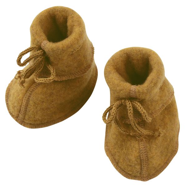  ENGEL Booties cho bé 100% Merino wool Saffron melange 