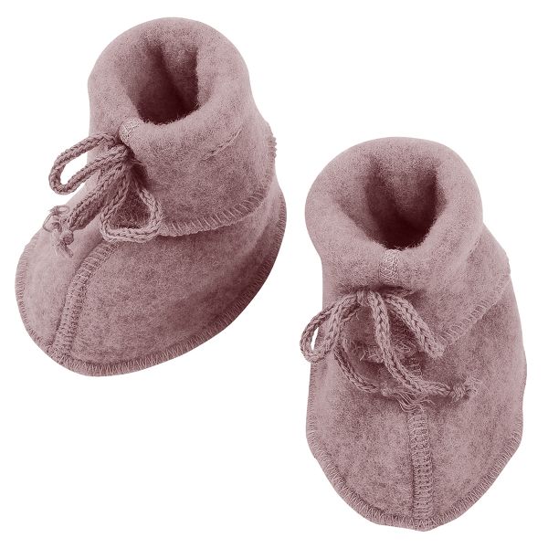  ENGEL Booties cho bé 100% Merino wool Rosewood melange 