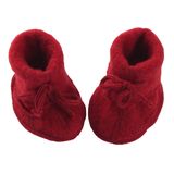  ENGEL Booties cho bé 100% Merino wool Red melange 