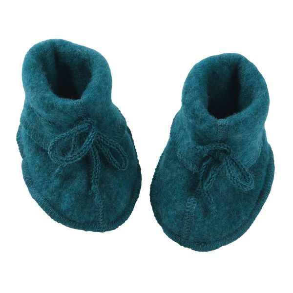  ENGEL Booties cho bé 100% Merino wool Petrol melange 