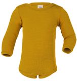  ENGEL Bodysuit dài tay nút vai 70% Merino wool 30% Silk Saffron 