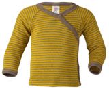  ENGEL Áo dài tay vạt xéo 70% Merino wool 30% Silk Saffron/Walnut 