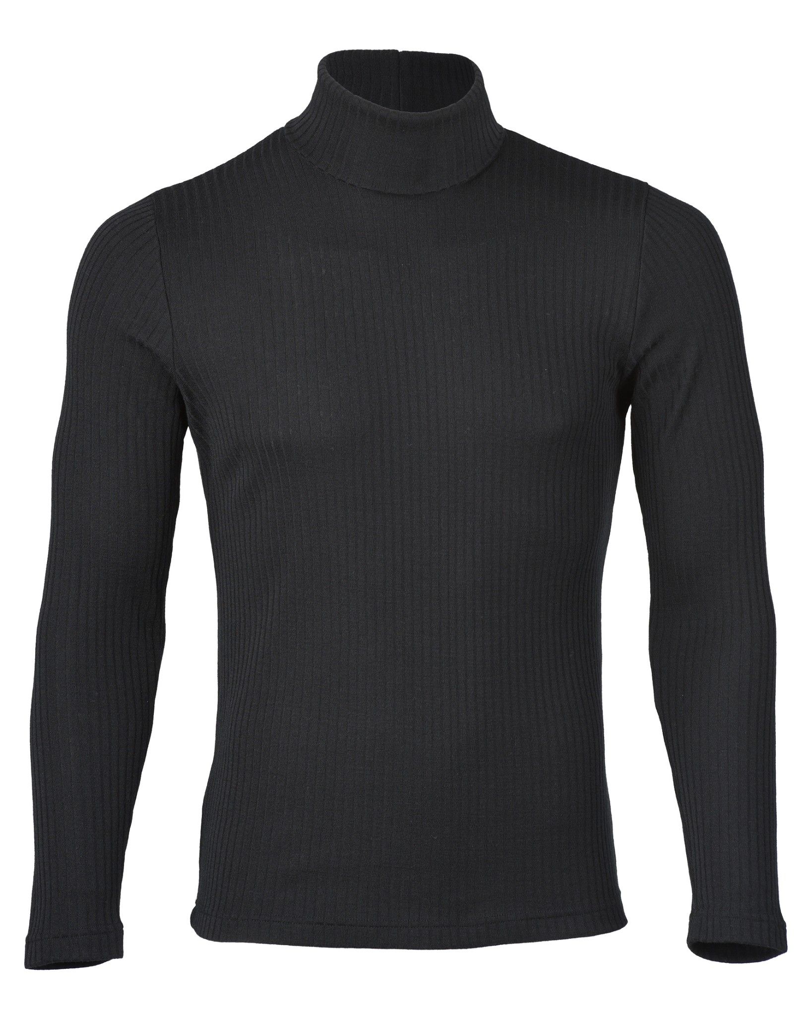  ENGEL Áo cổ lọ dài tay tay nam 70% Merino wool 30% Silk Black 