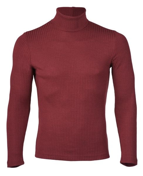  ENGEL Áo cổ lọ dài tay tay nam 70% Merino wool 30% Silk Burgundy 