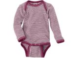  ENGEL Bodysuit dài tay đắp vai 70% Merino wool 30% Silk Grey melange/Orchid 