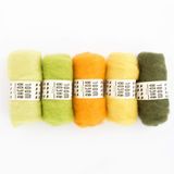  Lông cừu chải thô set 5x25g | Bheda carded wool | MEANINGFUL CRAFTS 