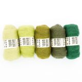  Lông cừu chải thô set 5x25g | Bheda carded wool | MEANINGFUL CRAFTS 