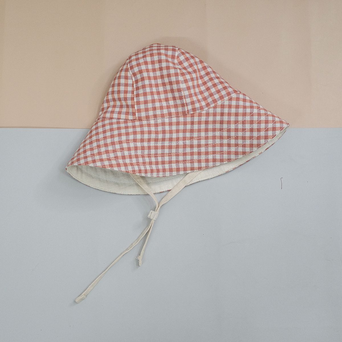  Nón ngủ gục | Mushroom Bonnet | Vichy caro Red | CHOI SEWING 