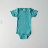  ENGEL Bodysuit ngắn tay nút vai 70% Merino wool 30% Silk Kingfisher 