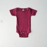  ENGEL Bodysuit ngắn tay nút vai 70% Merino wool 30% Silk Orchid 