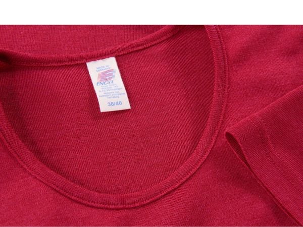  ENGEL Áo ngắn tay phụ nữ 70% Merino wool 30% Silk Mauve 