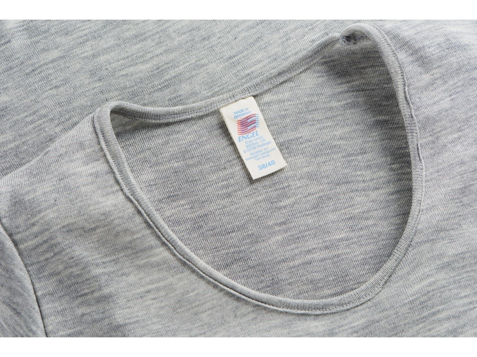  ENGEL Áo ngắn tay phụ nữ 70% Merino wool 30% Silk Light grey 