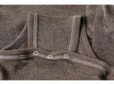  ENGEL Bodysuit dài tay nút vai 70% Merino wool 30% Silk Walnut 