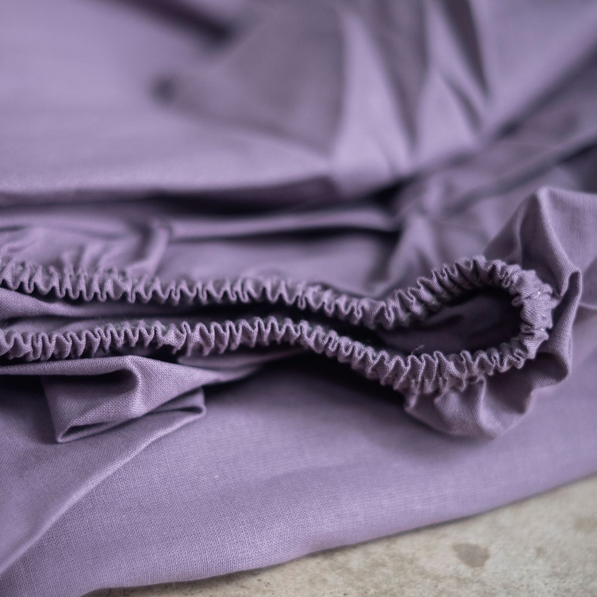 [ORDER] COTONEA Drap cotton bọc nệm dệt kiểu linen màu lilac 
