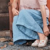  Quần váy | Sea Blue European linen Culottes | CHOI SEWING | PRE-ORDER 