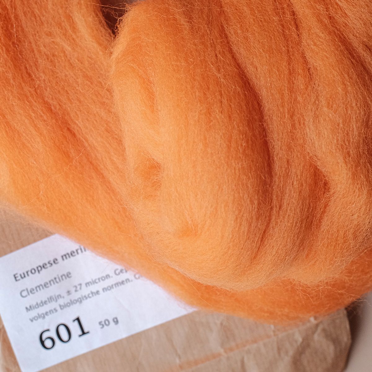  Lông cừu chải mượt thành lọn dài | Orange set | European Merino Wool roving 28 microns | MEANINGFUL CRAFTS 