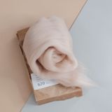  Lông cừu chải mượt thành lọn dài | White & Brown set | European Merino Wool roving 28 microns | MEANINGFUL CRAFTS 