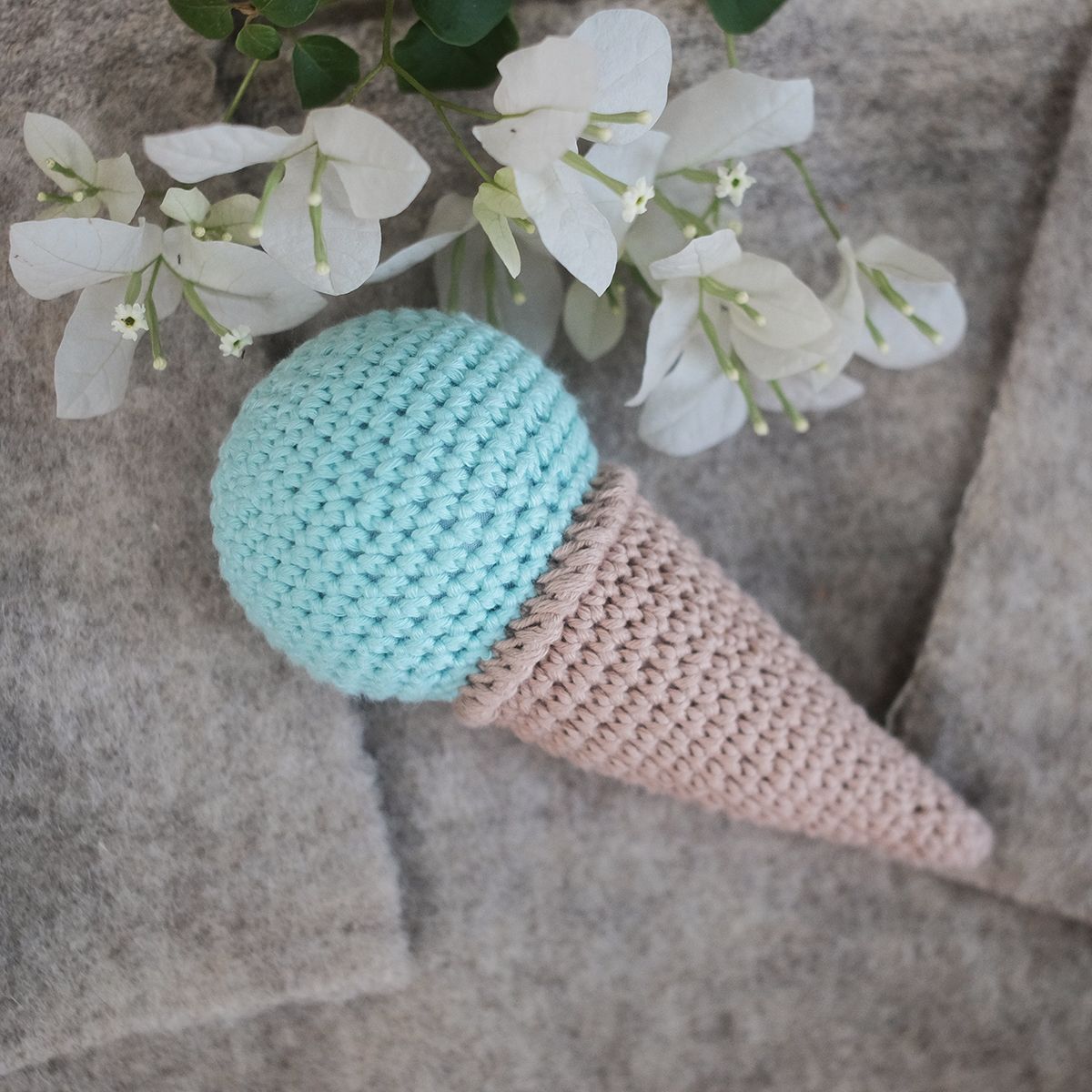  CHOI CROCHET Kem gặm nướu organic cotton Mint 