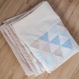  COTONEA Chăn 2 lớp Cotton/Musselin ghép vải Pastel blue/Pale blue/Beige/Nature 