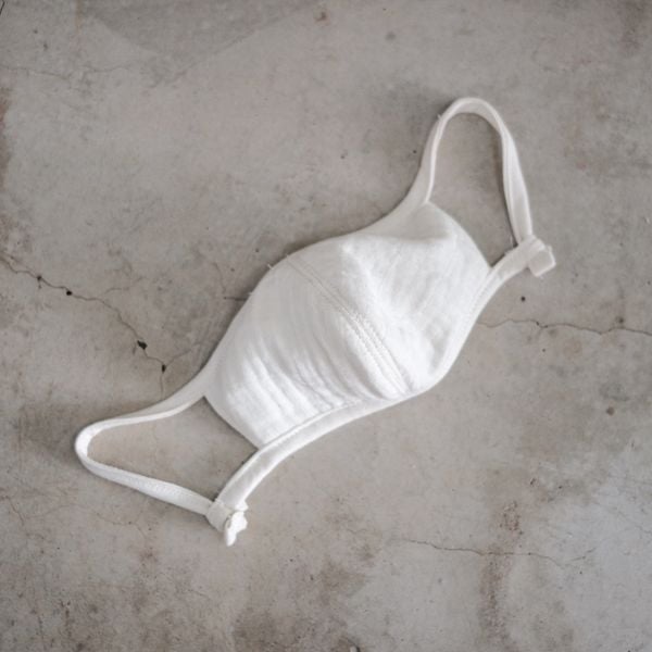  Khẩu trang trơn dây rút | Adjustable mask | Nature | CHOI SEWING | READY TO SHIP 
