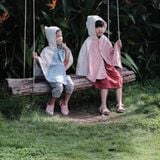  Áo khoác cánh dơi | Poncho | Vichy caro Red | CHOI SEWING 