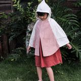  Áo khoác cánh dơi | Poncho | Vichy caro Red | CHOI SEWING  | READY TO SHIP 