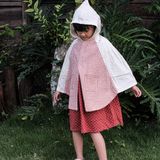  Áo khoác cánh dơi | Poncho | Vichy caro Red | CHOI SEWING 