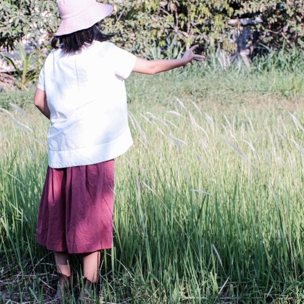  Set áo vạt xéo, quần váy | Garnet Wrap shirt and skirt pants | CHOI SEWING 