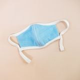  LAST STOCK - Khẩu trang trơn dây rút | Adjustable mask | Sky blue | CHOI SEWING 