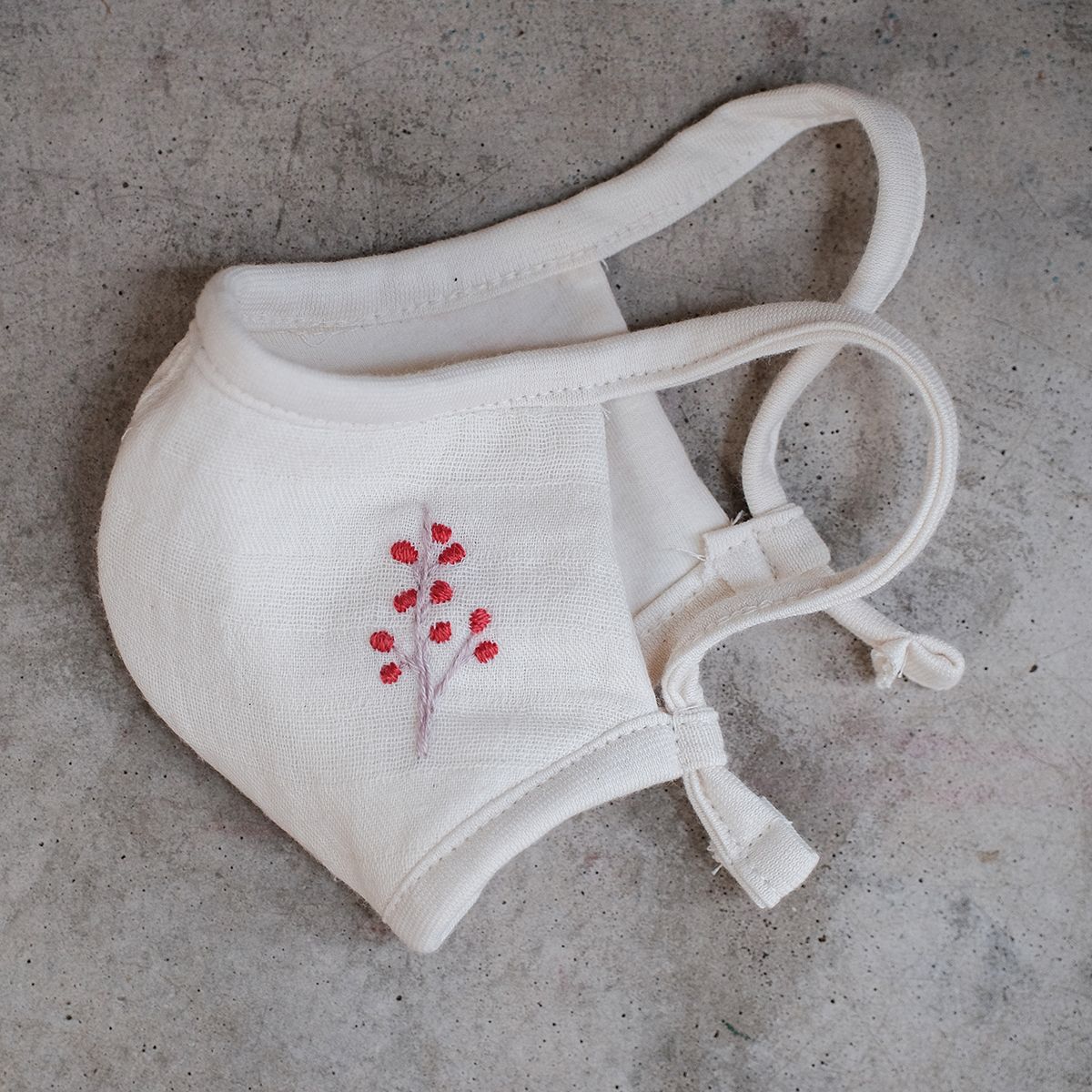  LAST STOCK - Khẩu trang thêu dây rút | Embroidery mask | Winterberry | Nature | CHOI SEWING 