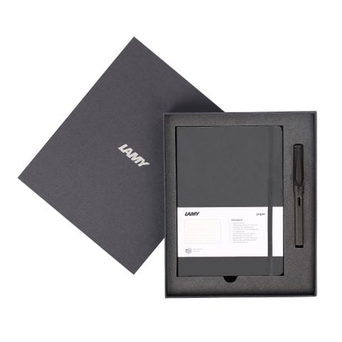  Gift set LAMY Notebook A5 softcover black + LAMY Safari Umbra 