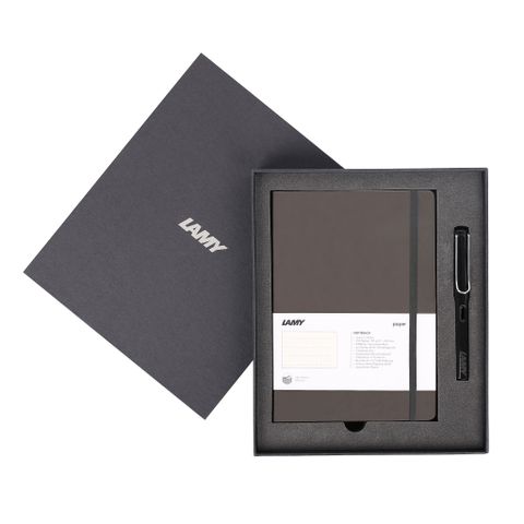  LAMY Notebook A5 softcover Umbra + LAMY Safari Shiny Black 