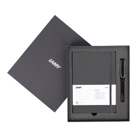  Gift set LAMY Notebook A5 softcover black + LAMY Safari Shiny Black 