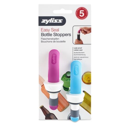  Nút đậy nắp chai Zyliss Easy Seal Bottle stoppers (2-pack) 1 pink 1 blue 