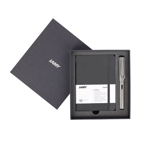  Gift set LAMY Notebook A6 softcover black + LAMY Al-star Grey 