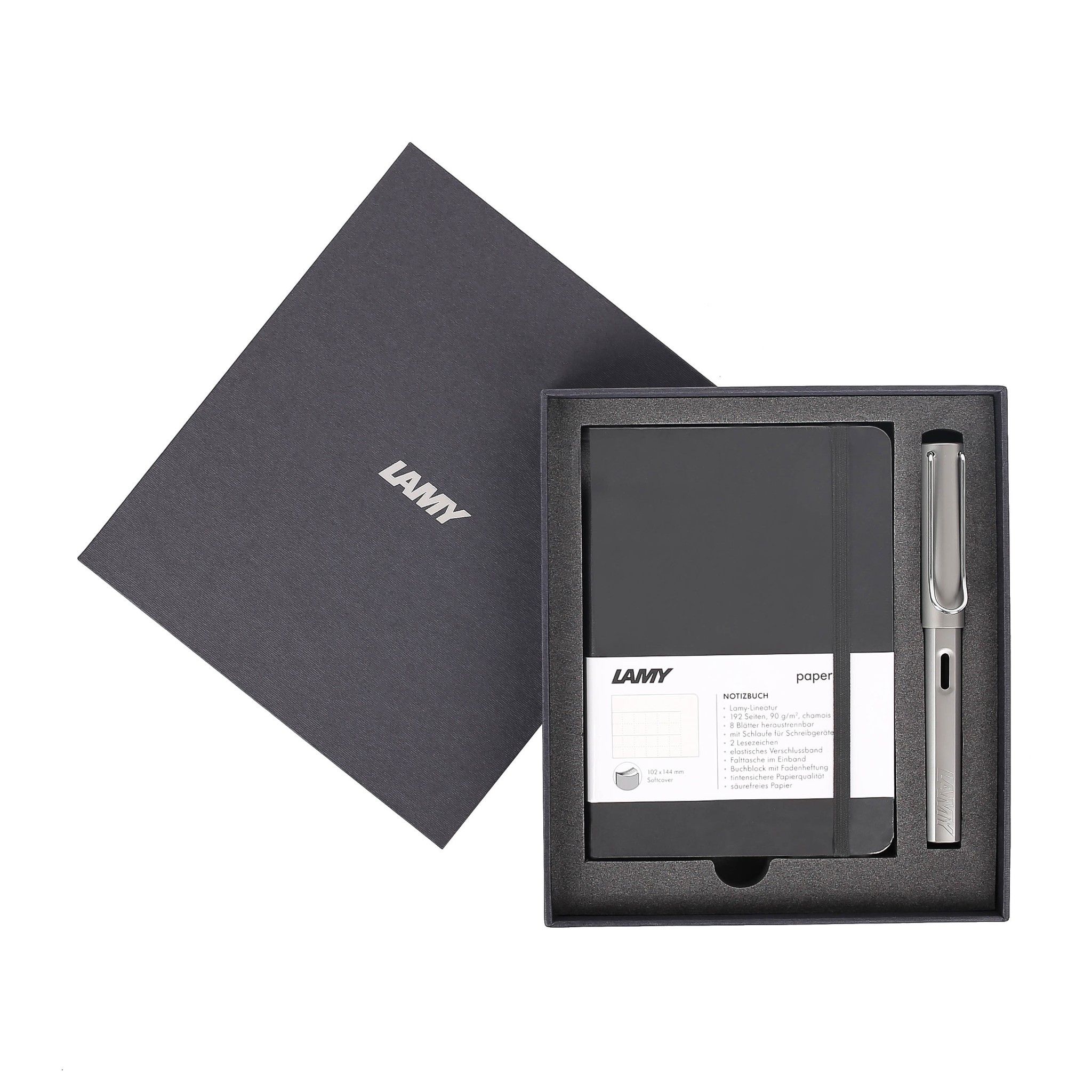 Gift set LAMY Notebook A6 softcover black + LAMY Al-star Grey