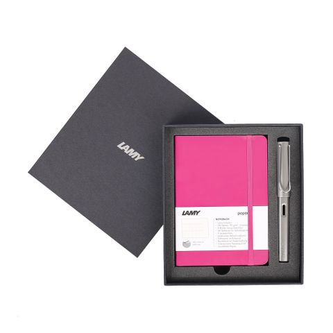  Gift set LAMY Notebook A6 softcover Pink + LAMY Al-star Grey 