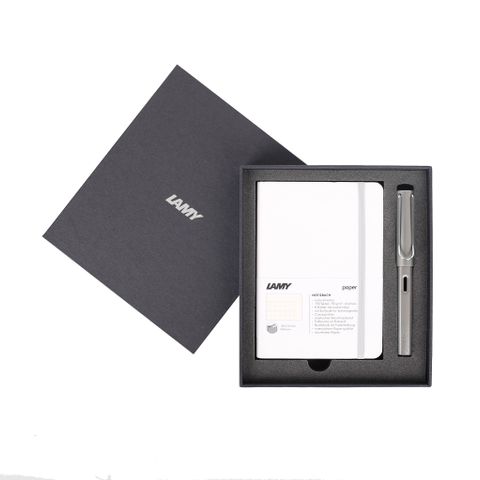  Gift set LAMY Notebook A6 softcover White + LAMY Al-star Grey 